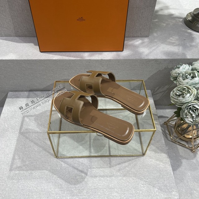 Hermes愛馬仕2022新色中底全包高版本純手工鞋 經典款H女士拖鞋 dx3362